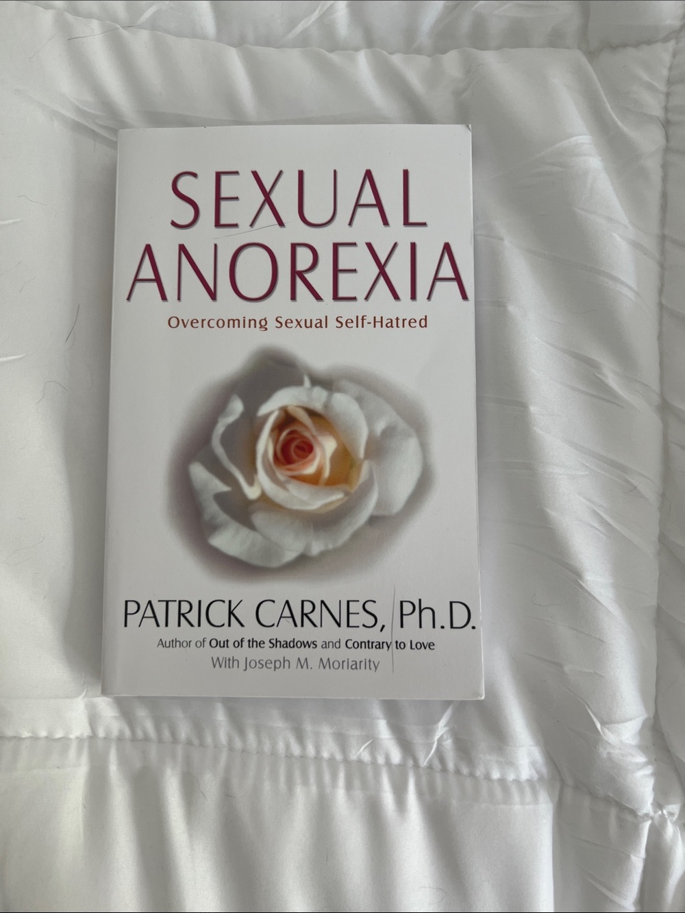 Sexual Anorexia by Patrick Carnes - White Cover with Rose Accent